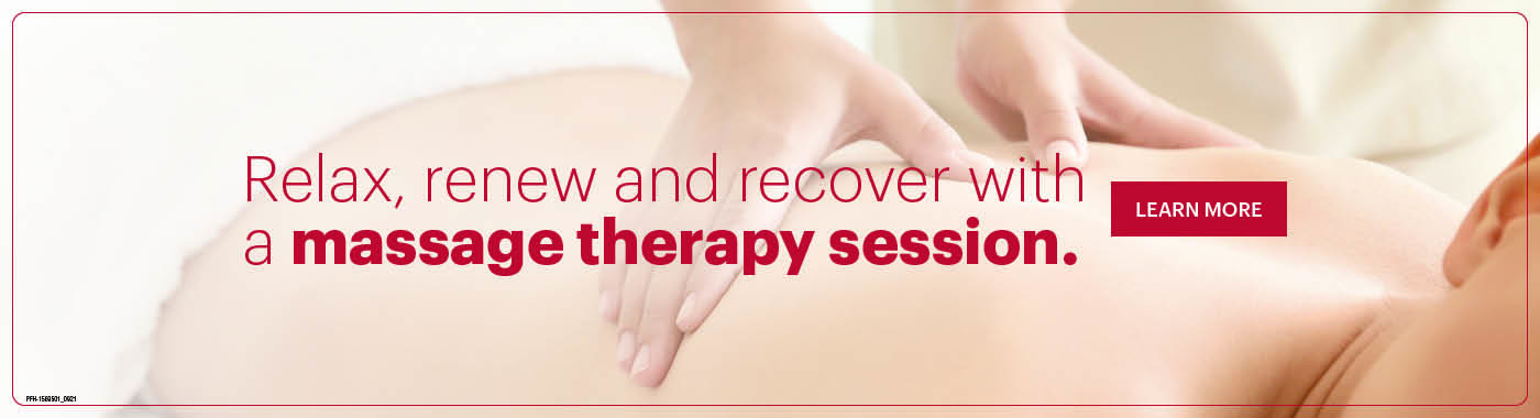 Relax, renew and recover with a massage therapy session.